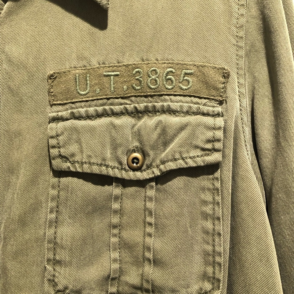 Sundance Catalog Army Green Soft Button-Up Shirt Size Large - Picture 2 of 8